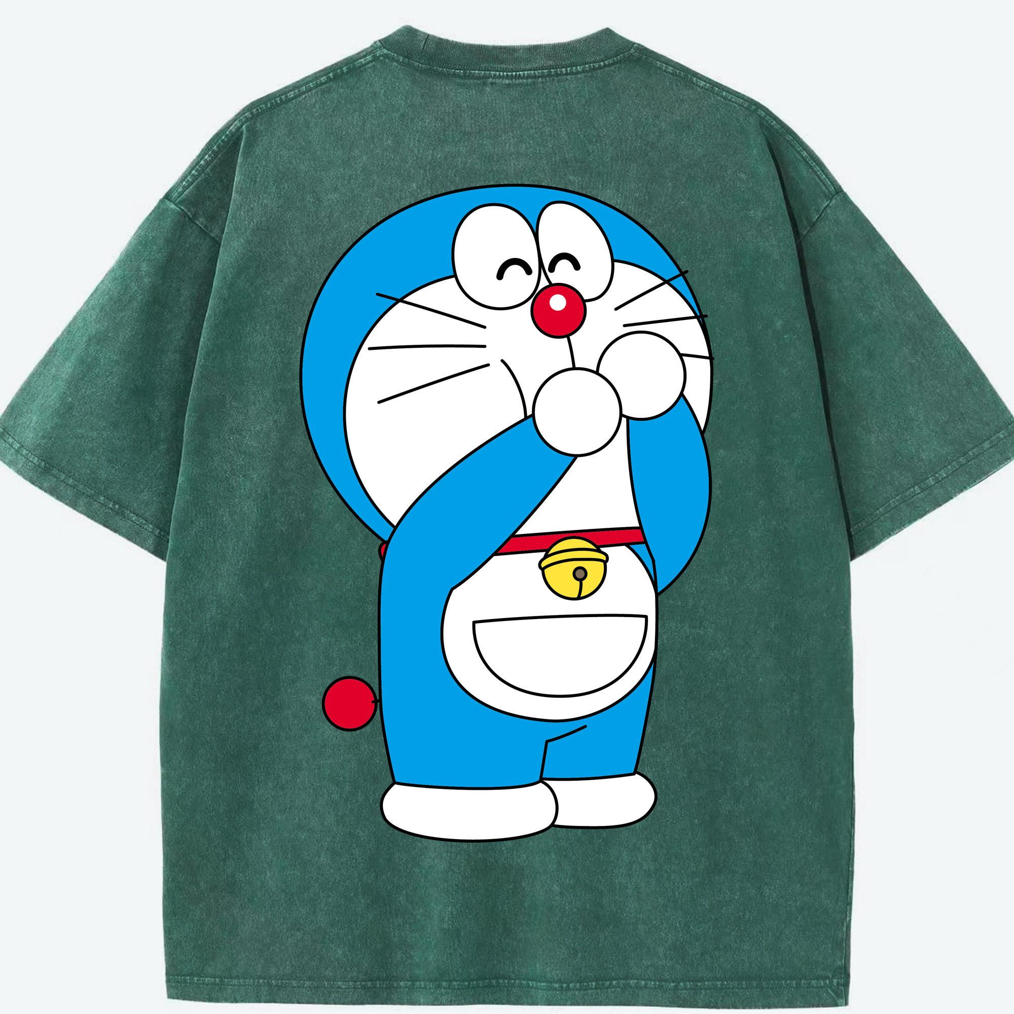 （画像用） ドラえもん Doraemon 綿100% ヴィンテージ風 半袖Tシャツ（背面プリント）